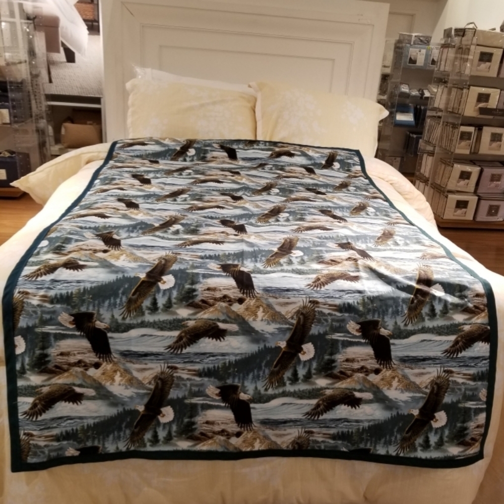 Handmade Soaring Eagles Bed Throw